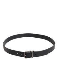 Dolce & Gabbana Black Classic Leather Metal Buckle Belt -   -  Dolce & Gabbana.