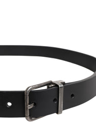 Dolce & Gabbana Black Classic Leather Metal Buckle Belt -   -  Dolce & Gabbana.
