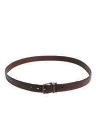 Dolce & Gabbana Brown Classic Calf Leather Metal Buckle Belt -   -  Dolce & Gabbana.