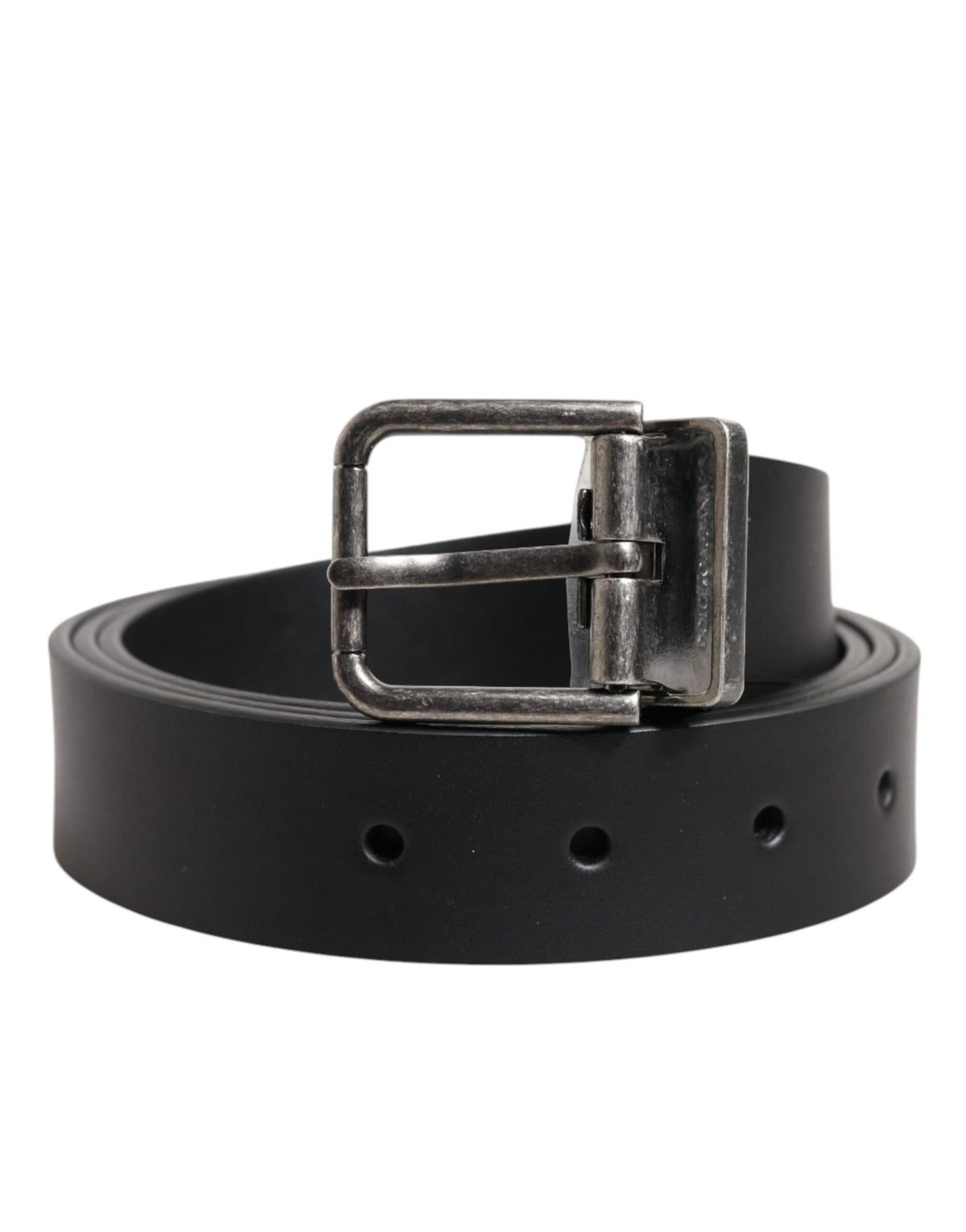Dolce & Gabbana Black Classic Leather Metal Buckle Belt -   -  Dolce & Gabbana.