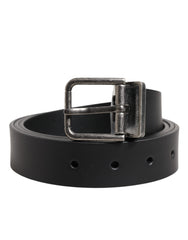 Dolce & Gabbana Black Classic Leather Metal Buckle Belt -   -  Dolce & Gabbana.