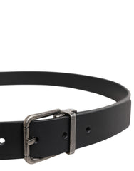 Dolce & Gabbana Black Classic Leather Metal Buckle Belt -   -  Dolce & Gabbana.