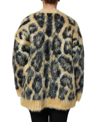 Dolce & Gabbana Multicolor Leopard Mohair Crew Neck Sweater -   -  Dolce & Gabbana.