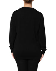 Dolce & Gabbana Black Cashmere Crystal Embellished Sweater -   -  Dolce & Gabbana.