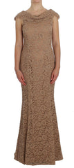 Dolce & Gabbana Pink Floral Lace Full Length Sheath Dress -   -  Dolce & Gabbana.