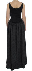 Dolce & Gabbana Black Gray Sheath Gown Full Length Dress -   -  Dolce & Gabbana.