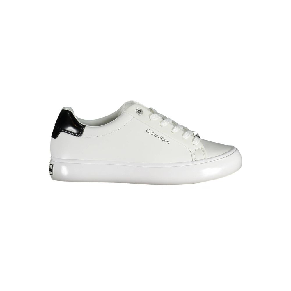 Calvin Klein White Leather Women Sneaker -   -  Calvin Klein.
