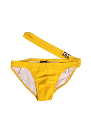 Dolce & Gabbana Yellow Waistband Logo Beachwear Brief Swimwear -   -  Dolce & Gabbana.