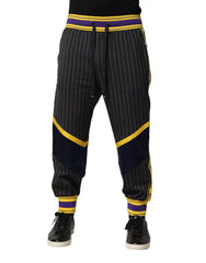 Dolce & Gabbana Multicolor Stripes Wool Jogger Pants - - Dolce & Gabbana.