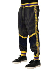 Dolce & Gabbana Multicolor Stripes Wool Jogger Pants - - Dolce & Gabbana.