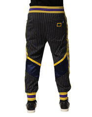 Dolce & Gabbana Multicolor Stripes Wool Jogger Pants - - Dolce & Gabbana.