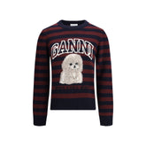 Ganni Poodle striped Sweater -   -  Ganni.