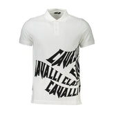 Cavalli Class White Cotton Men Polo -   -  Cavalli Class.