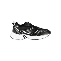 Calvin Klein Sleek Black Lace-Up Sneakers with Contrast Details -   -  Calvin Klein.
