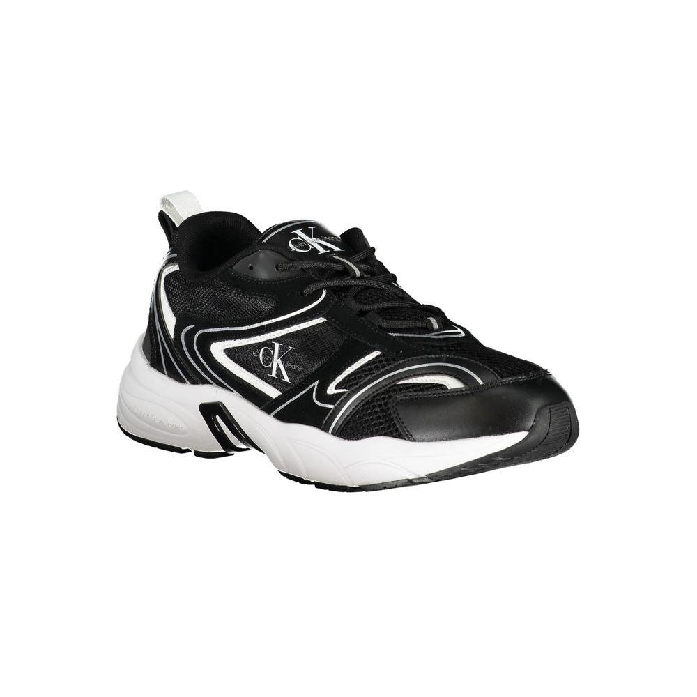 Calvin Klein Sleek Black Lace-Up Sneakers with Contrast Details -   -  Calvin Klein. Calvin Klein Sleek Black Lace-Up Sneakers with Contrast Details -   -  Calvin Klein.