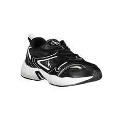 Calvin Klein Sleek Black Lace-Up Sneakers with Contrast Details -   -  Calvin Klein.
