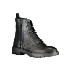 Calvin Klein Sleek Black Ankle Boots with Laces and Zip Detail -   -  Calvin Klein.