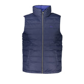 La Martina Sleek Sleeveless Embroidered Blue Jacket -   -  La Martina.