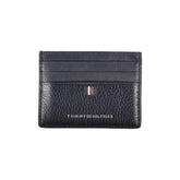 Tommy Hilfiger Sleek Blue Leather Card Holder with Contrast Details -  Leather Card Holder for Men -  Tommy Hilfiger.