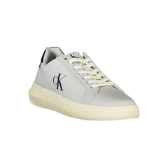 Calvin Klein Brown Leather Men Sneaker -   -  Calvin Klein.