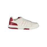Tommy Hilfiger Red Leather Men Sneaker -   -  Tommy Hilfiger.