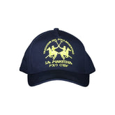 La Martina Blue Cotton Men Cap -   -  La Martina.