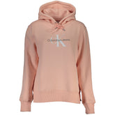 Calvin Klein Chic Pink Fleece Hooded Sweatshirt with Logo Embroidery -   -  Calvin Klein.