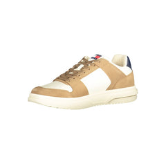Tommy Hilfiger Beige Leather Men Sneaker -   -  Tommy Hilfiger.