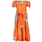 Desigual Orange Cotton Dress -   -  Desigual.