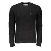 Calvin Klein Sleek Black Crew Neck Sweater with Logo -   -  Calvin Klein.