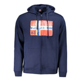 Norway 1963 Blue Cotton Men Hooded Sweater -   -  Norway 1963.