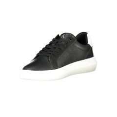 Calvin Klein Black Leather Men Sneaker -   -  Calvin Klein.