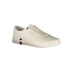 Tommy Hilfiger White Leather Men Sneaker -   -  Tommy Hilfiger.