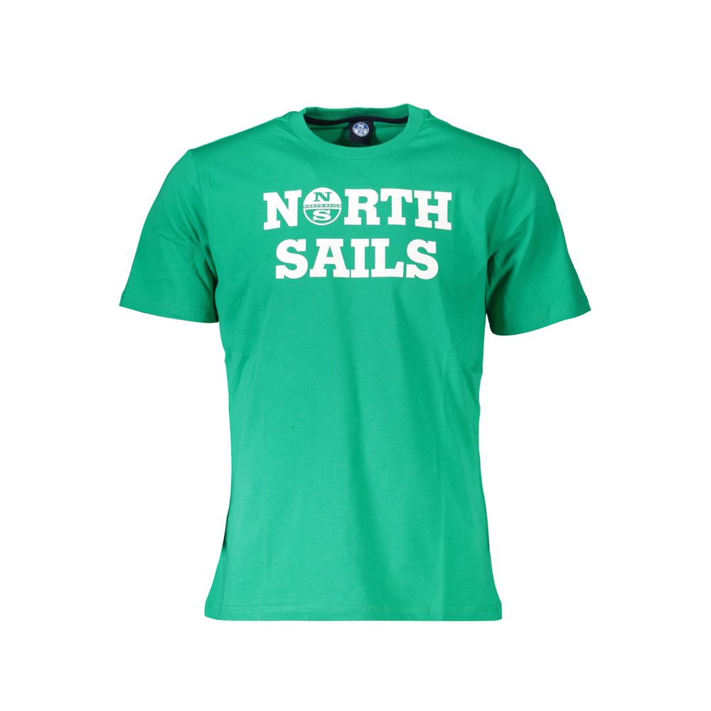 North Sails Green Cotton Men T-Shirt - - North Sails.