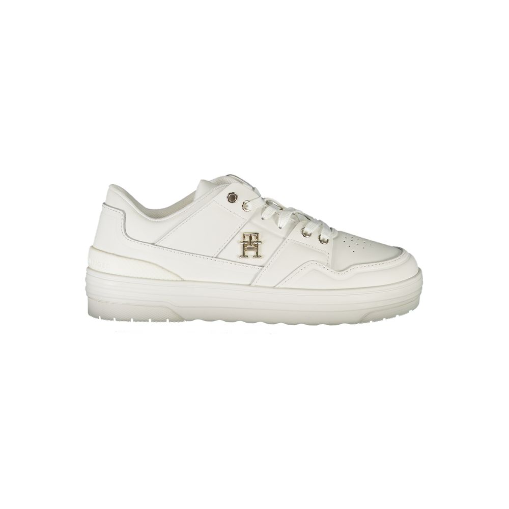 Tommy Hilfiger White Leather Women Sneaker -   -  Tommy Hilfiger.