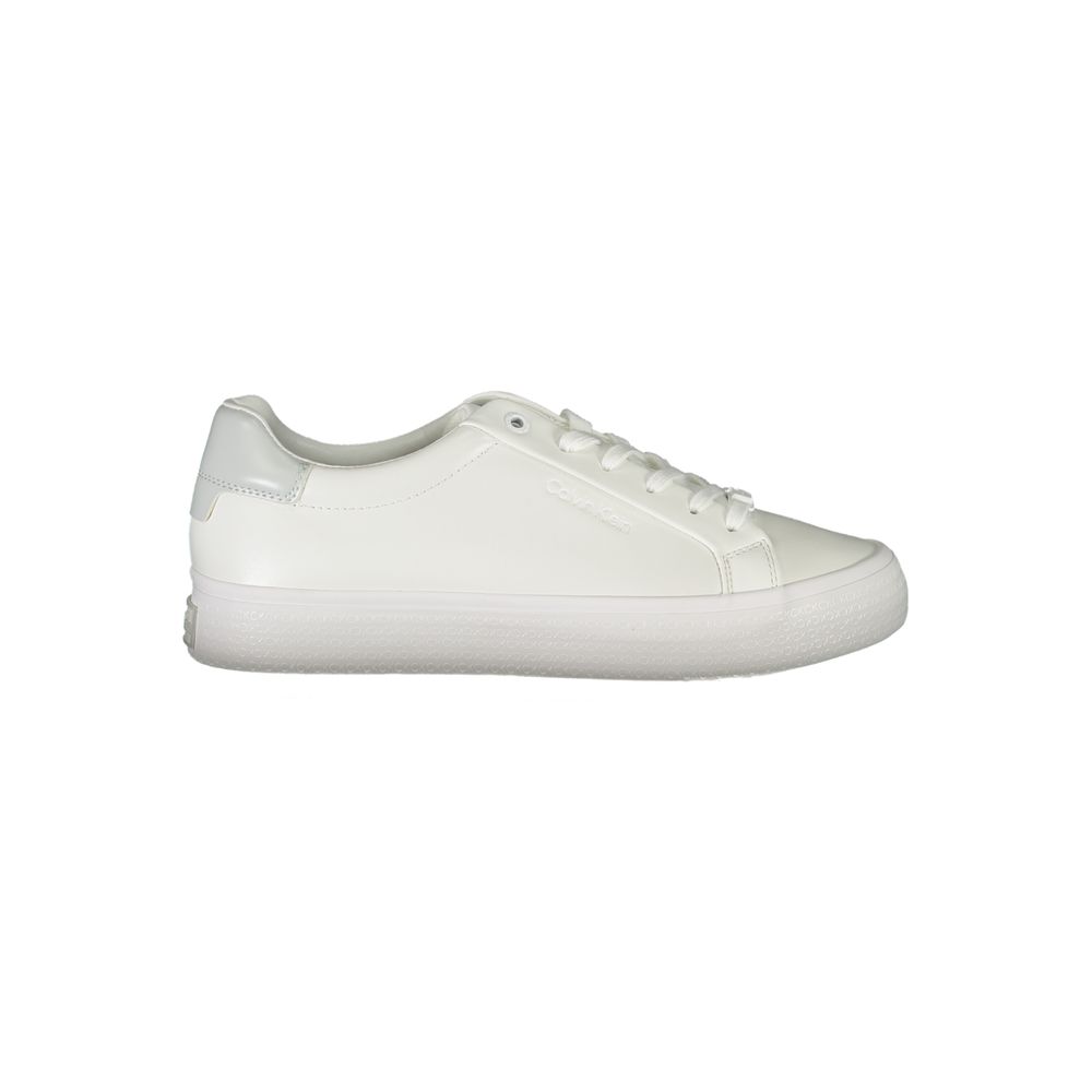 Calvin Klein Elegant White Sneakers with Contrast Detailing -   -  Calvin Klein.