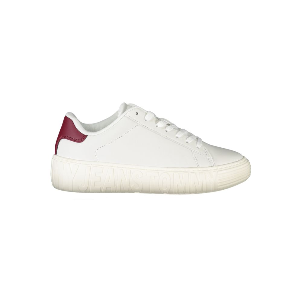 Tommy Hilfiger White Leather Women Sneaker - - Tommy Hilfiger.