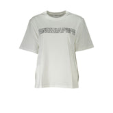 Patrizia Pepe Elegant Short Sleeve Crew Neck T-Shirt with Rhinestone Detail -   -  Patrizia Pepe.