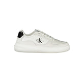 Calvin Klein Sleek White Lace-Up Sneakers with Contrast Details -   -  Calvin Klein.