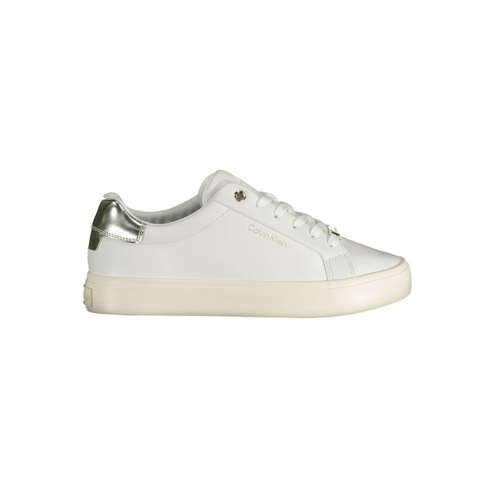 Calvin Klein White Leather Women Sneaker -   -  Calvin Klein.