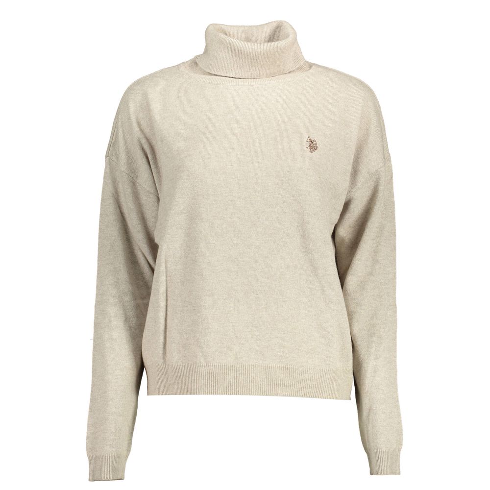 U.S. POLO ASSN. Beige Wool Women Sweater -   -  U.S. POLO ASSN..