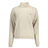 U.S. POLO ASSN. Beige Wool Women Sweater -   -  U.S. POLO ASSN..