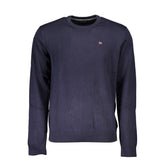 Napapijri Blue Cotton Men Sweater -   -  Napapijri.
