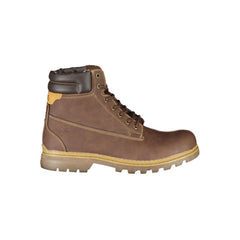 Carrera Elegant Brown Lace-Up Boots with Contrast Detail -   -  Carrera.