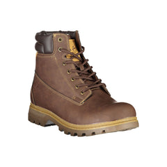 Carrera Elegant Brown Lace-Up Boots with Contrast Detail -   -  Carrera.