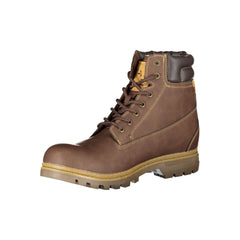 Carrera Elegant Brown Lace-Up Boots with Contrast Detail -   -  Carrera.
