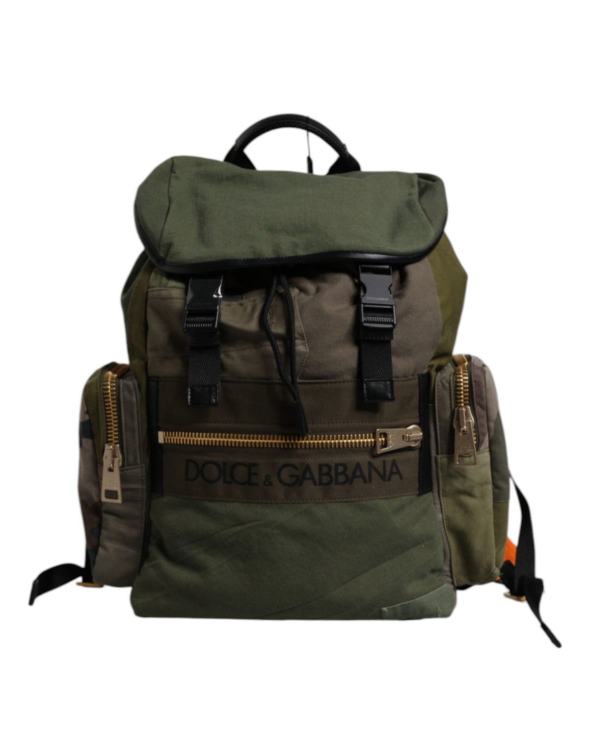 Dolce & Gabbana Green Patchwork Travel Backpack Military Bag -   -  Dolce & Gabbana.