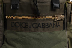 Dolce & Gabbana Green Patchwork Travel Backpack Military Bag -   -  Dolce & Gabbana.