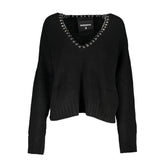 Patrizia Pepe Elegant Long Sleeved V-Neck Sweater with Chic Details -   -  Patrizia Pepe.