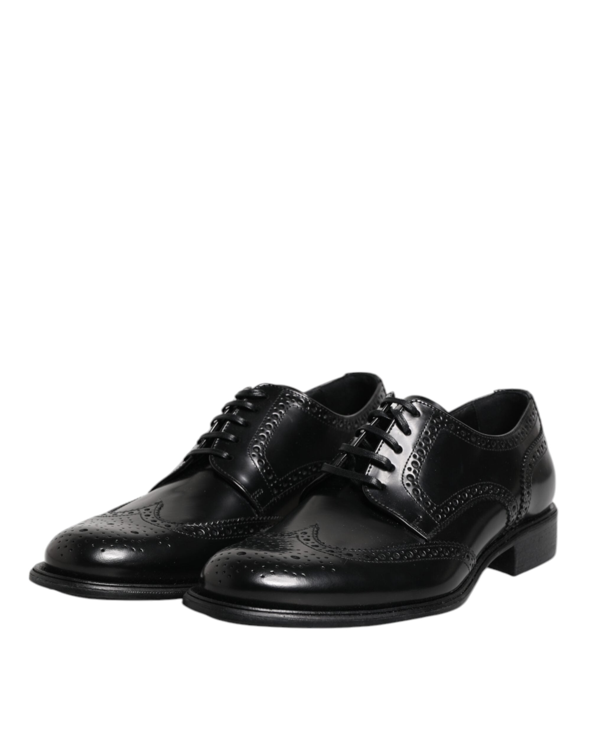 Dolce & Gabbana Black Leather Derby Wingtip Formal Shoes -   -  Dolce & Gabbana. Dolce & Gabbana Black Leather Derby Wingtip Formal Shoes -   -  Dolce & Gabbana.